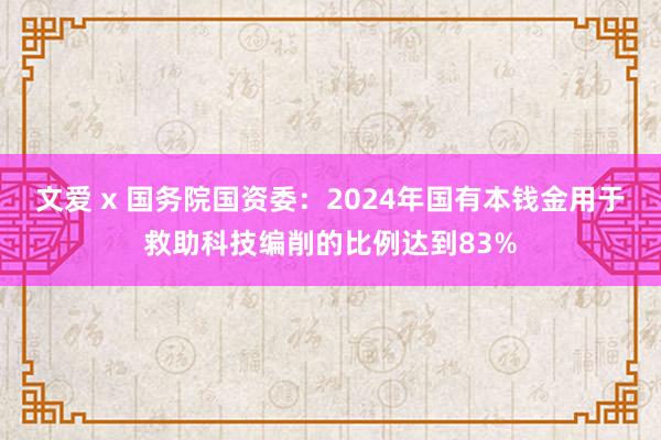 文爱 x 国务院国资委：2024年国有本钱金用于救助科技编削的比例达到83%