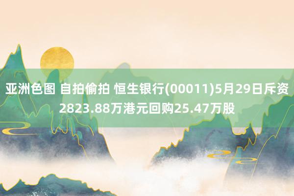 亚洲色图 自拍偷拍 恒生银行(00011)5月29日斥资2823.88万港元回购25.47万股