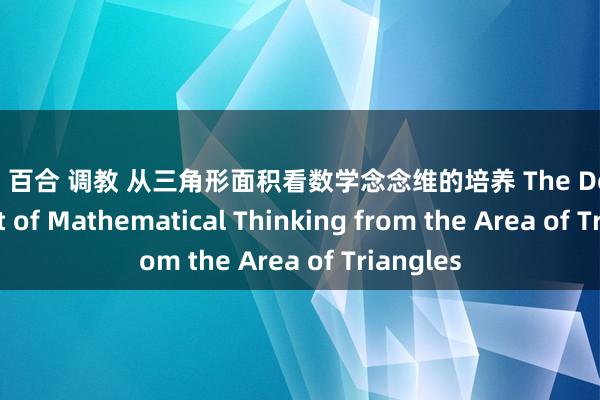 蕾丝 百合 调教 从三角形面积看数学念念维的培养 The Development of Mathematical Thinking from the Area of Triangles